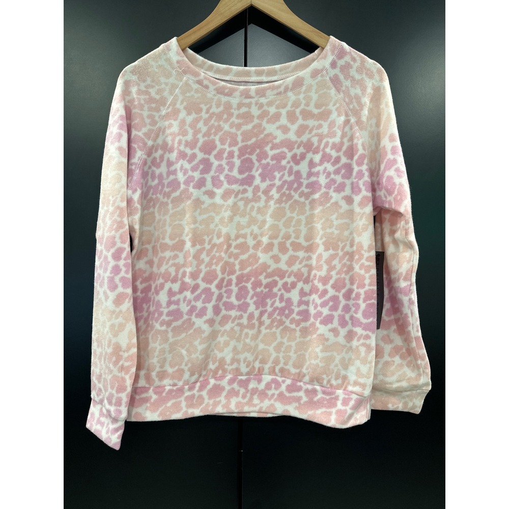 Prince Peter Collection Pink Orange Leopard Print Sweatshirt Raglan Small‎ NWT